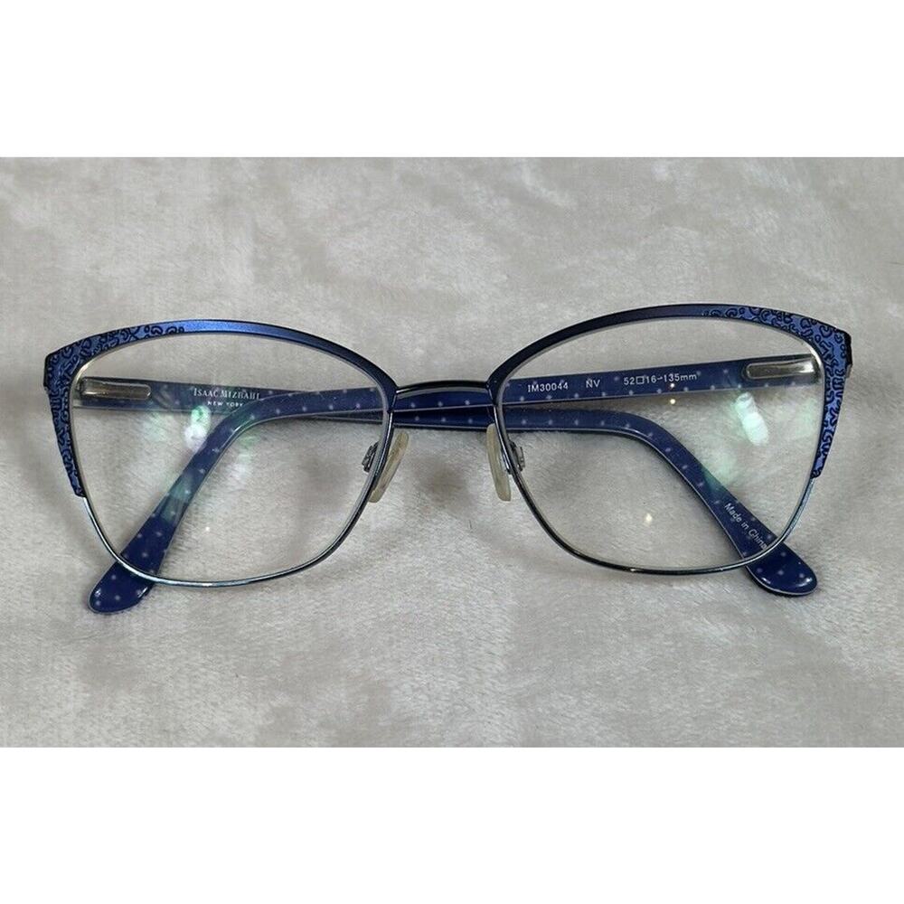 Isaac Mizrahi IM30044 Navy Womens Cat Eye Full Rim Eyeglasses 52-16-135